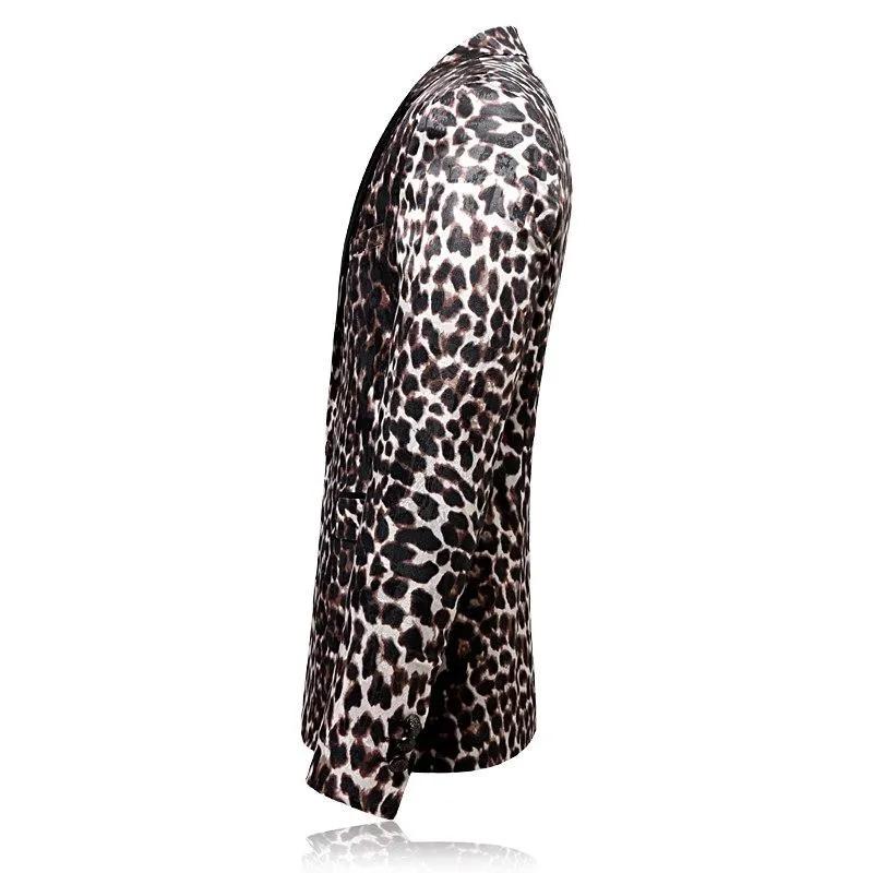 The Leopard Slim Fit Blazer Suit Jacket