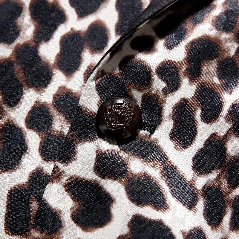 The Leopard Slim Fit Blazer Suit Jacket