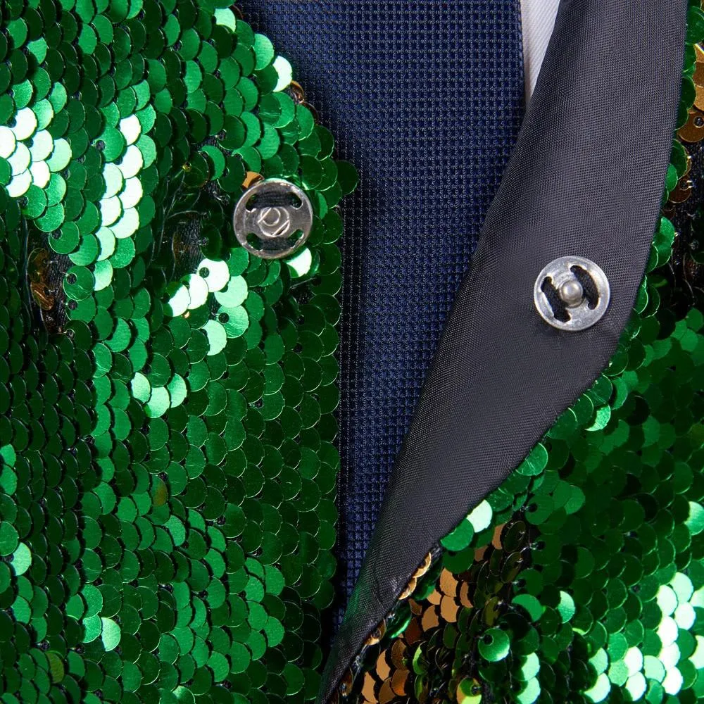 The Manifesto Sequin Vest - Emerald