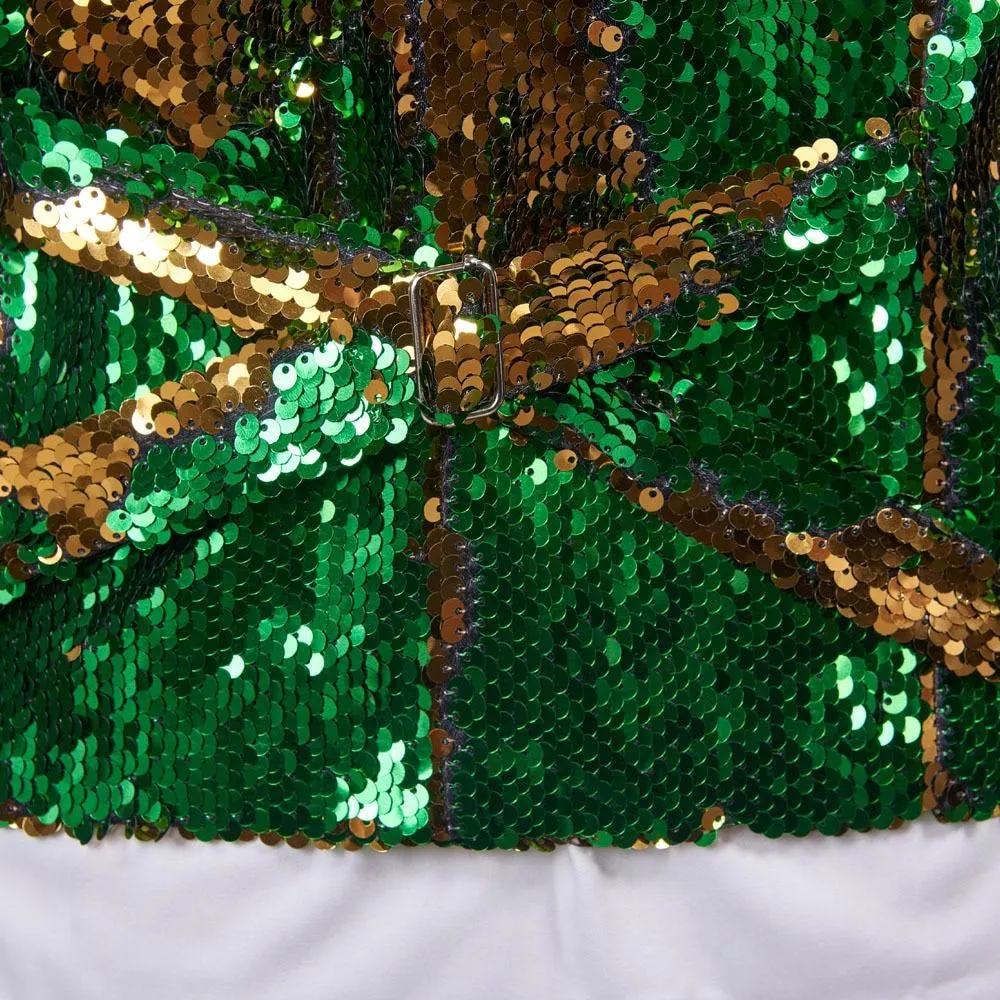 The Manifesto Sequin Vest - Emerald