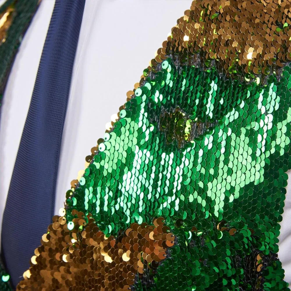 The Manifesto Sequin Vest - Emerald