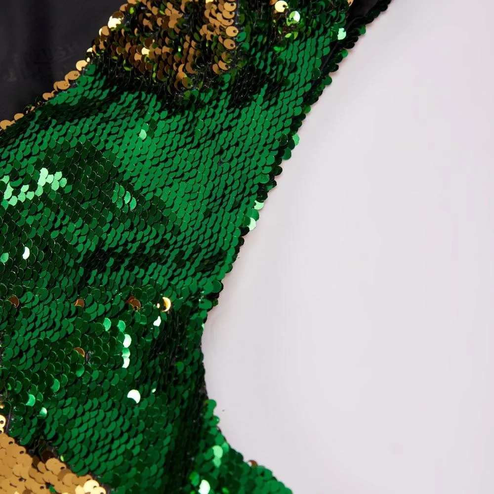 The Manifesto Sequin Vest - Emerald