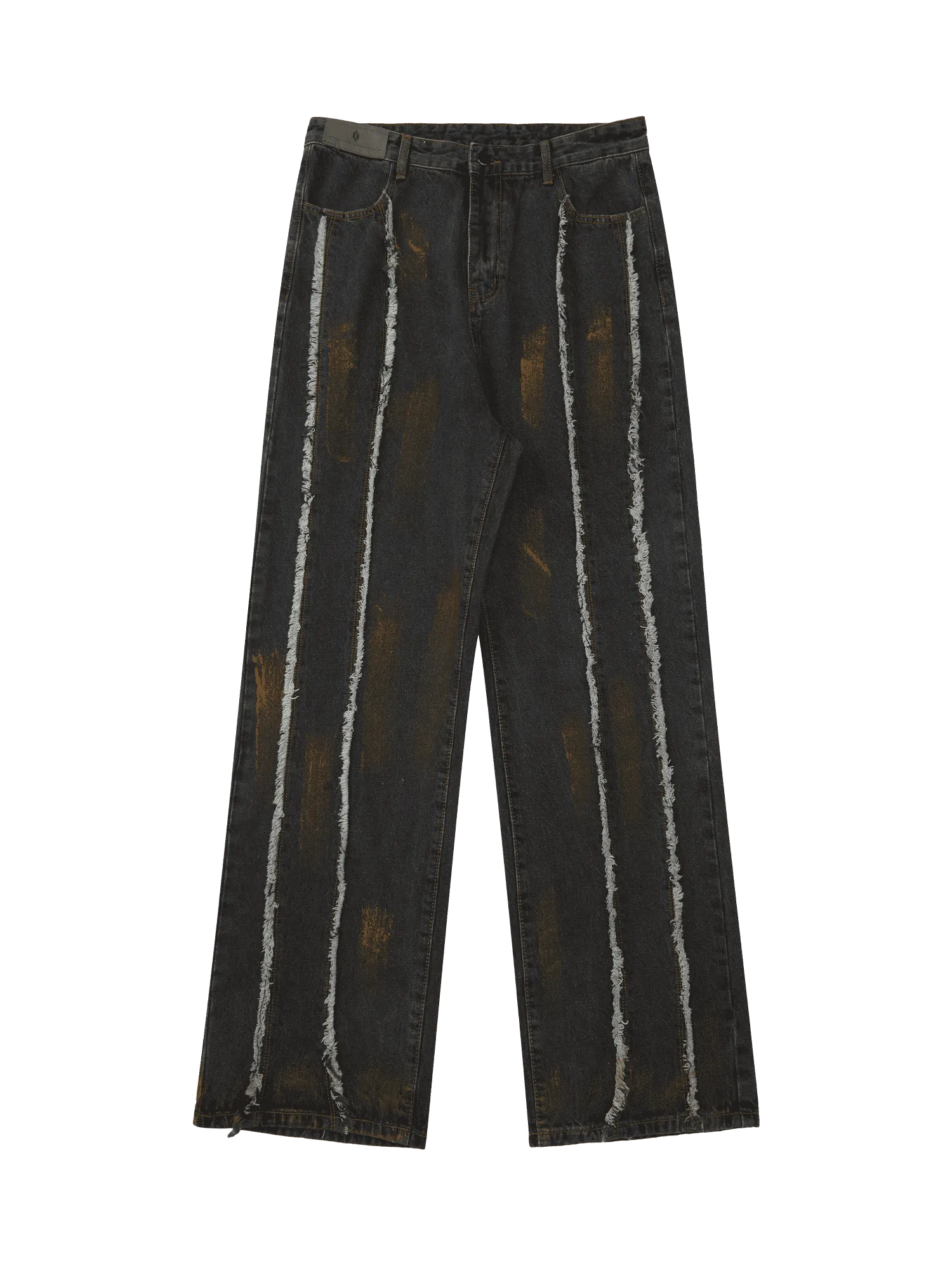 Thesupermade American Street Style Spray Painted Fur Jeans - 2052