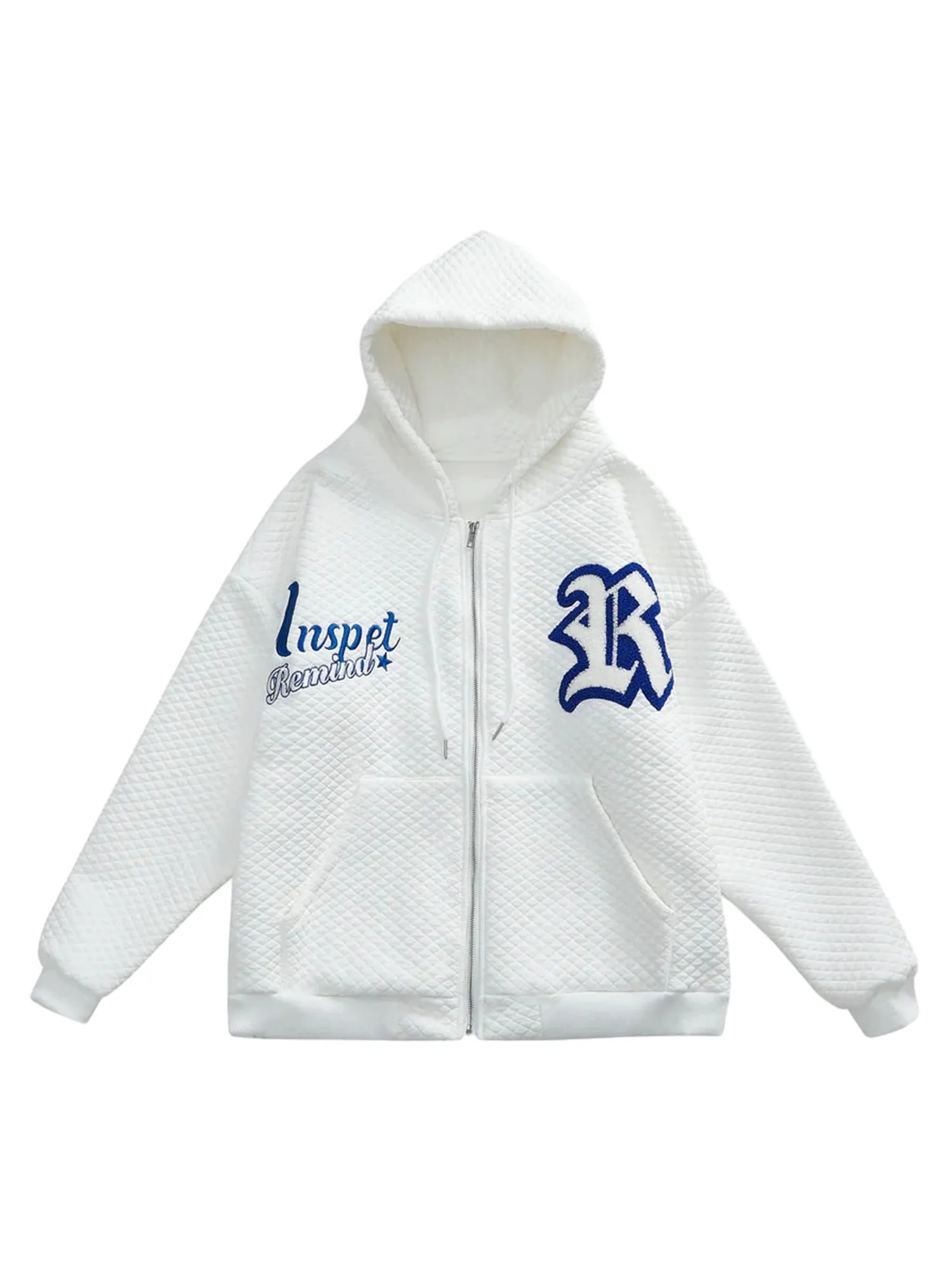 Thesupermade Letter Embroidered Hoodie Jacket -1095