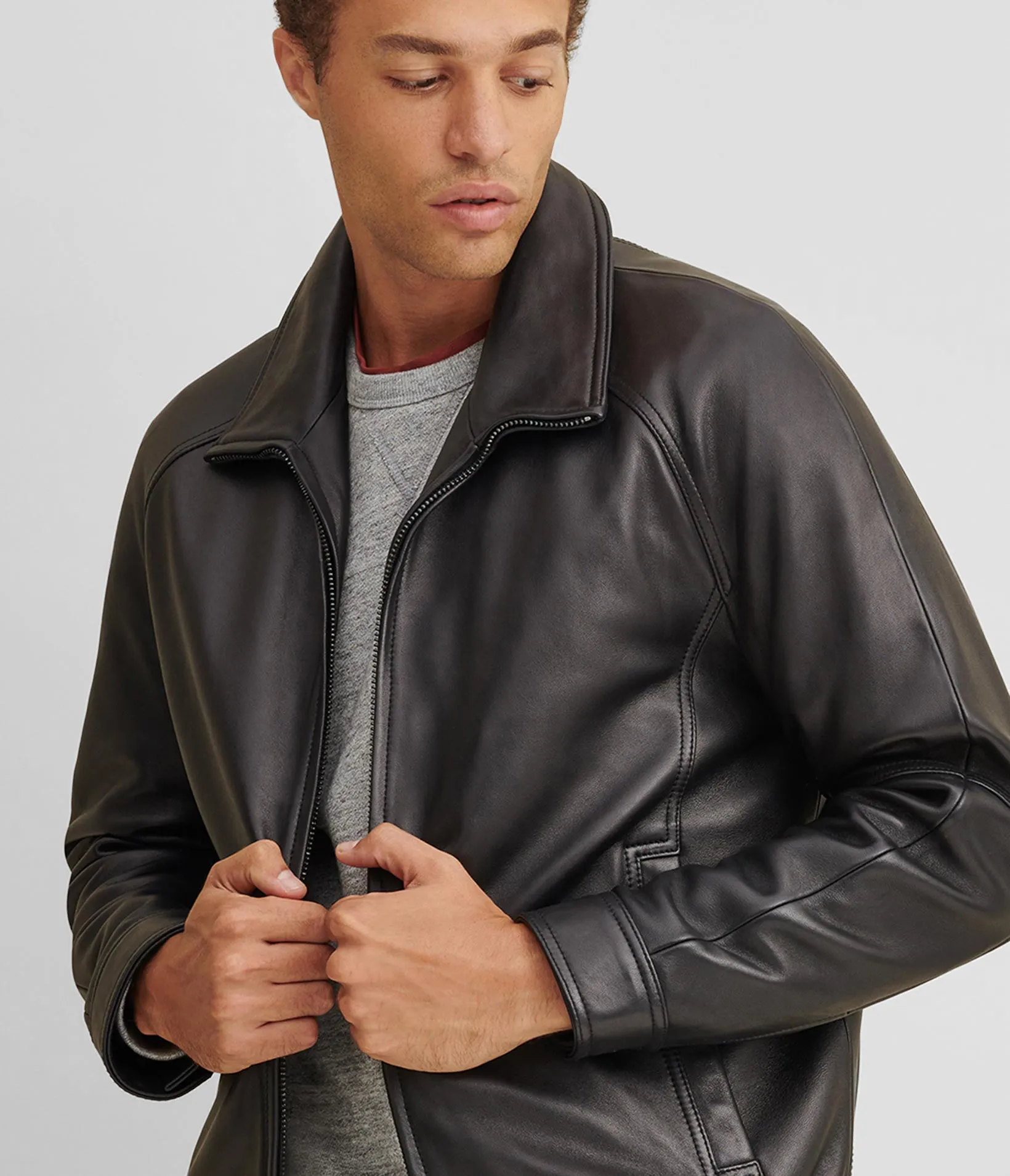 Thinsulate Lined Leather Bomber