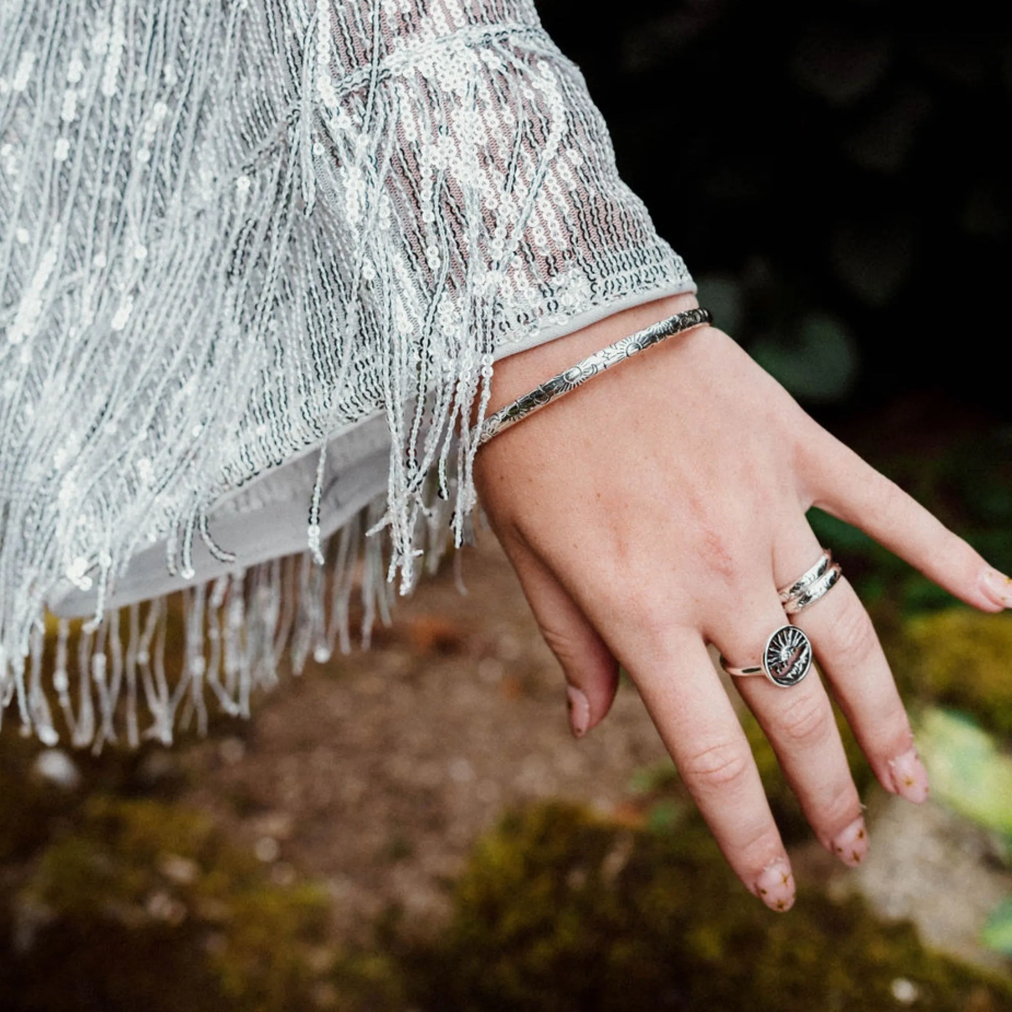 TWILIGHT - Sterling Silver Bangle