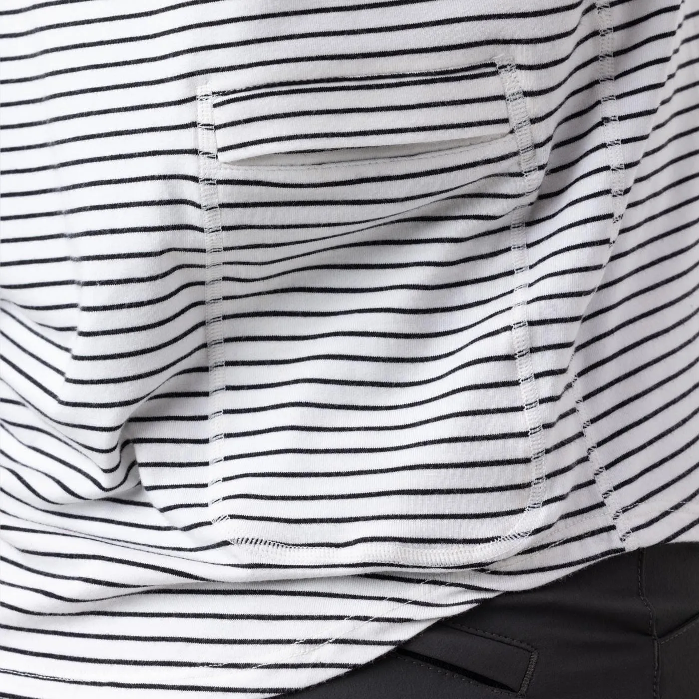 Women's Organic Riding Shirt - White Stripes